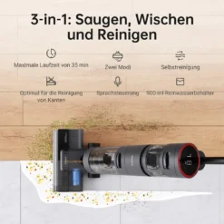Dreame H12 Nass Trockensauger Kabellos Handstaubsauger Waschsauger Mit Kantenreinigungsbürste, Selbstreinigungsfunktion, Schmutzerkennung, LED-Display, 900mL Wassertank Für Hartböden, Tierhaare -Besten Staubsauger Geschäft 00dbc90d9dc5a5c1f865a081cdf8e3f9
