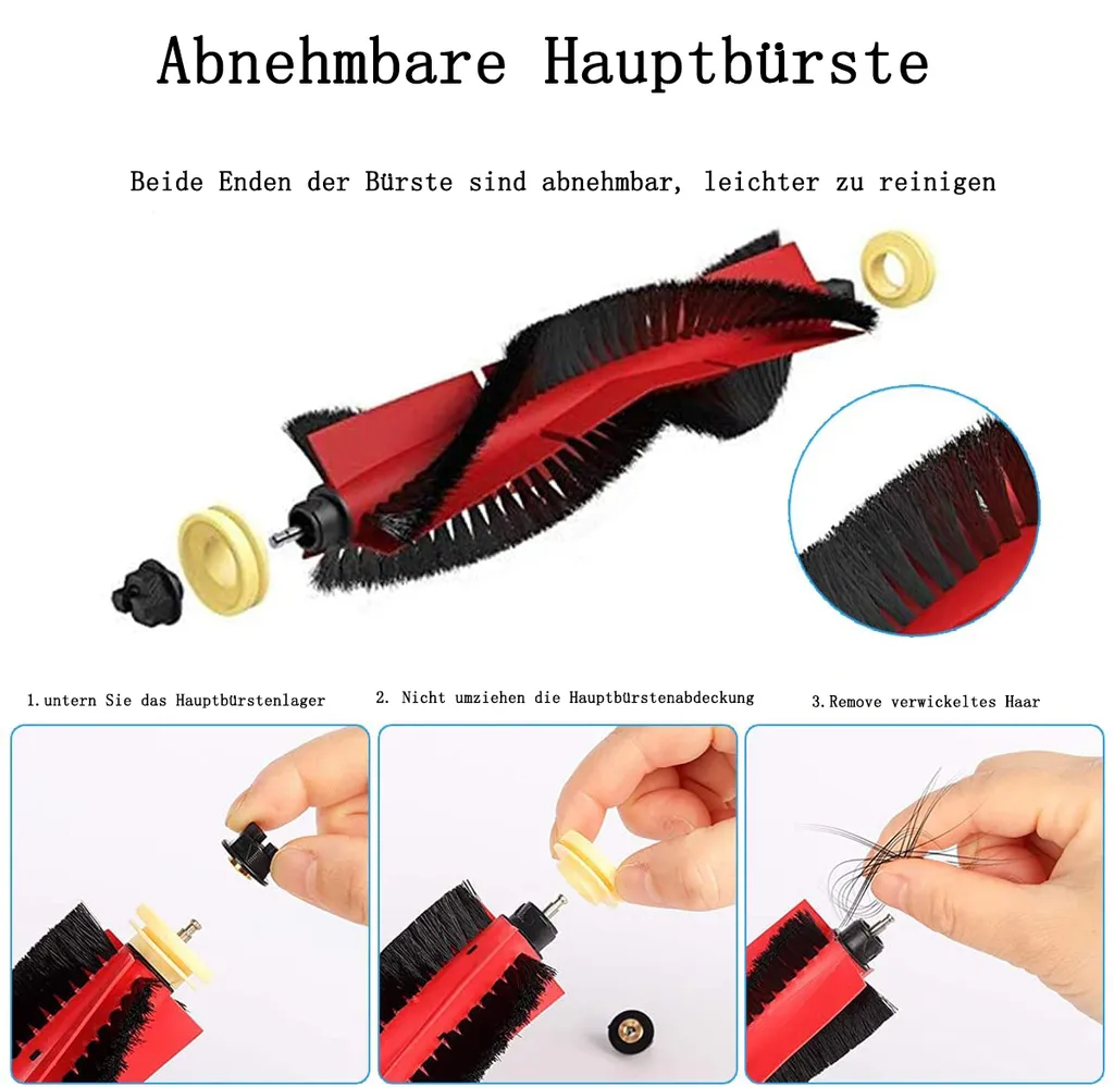 Passend Für Xiaomi Roborock S5 Max/S6 Pure/S6 MaxV Staubsauger HEPA Filter/Bürste/Mopp/Tuch Zubehör 13-teiliges Set 2 Passend Für Xiaomi Roborock S5 Max/S6 Pure/S6 MaxV Staubsauger HEPA Filter/Bürste/Mopp/Tuch Zubehör 13-teiliges Set – Bild 2