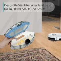 2022 SmartAI S9 Saugroboter Staubsauger Robot Wischroboter Automatisch APP Fernbedienung 4000PA Roboterstaubsauger Vacuum Reinigung Weiß -Besten Staubsauger Geschäft 04bff84157db778418d3ac73323dea37 1