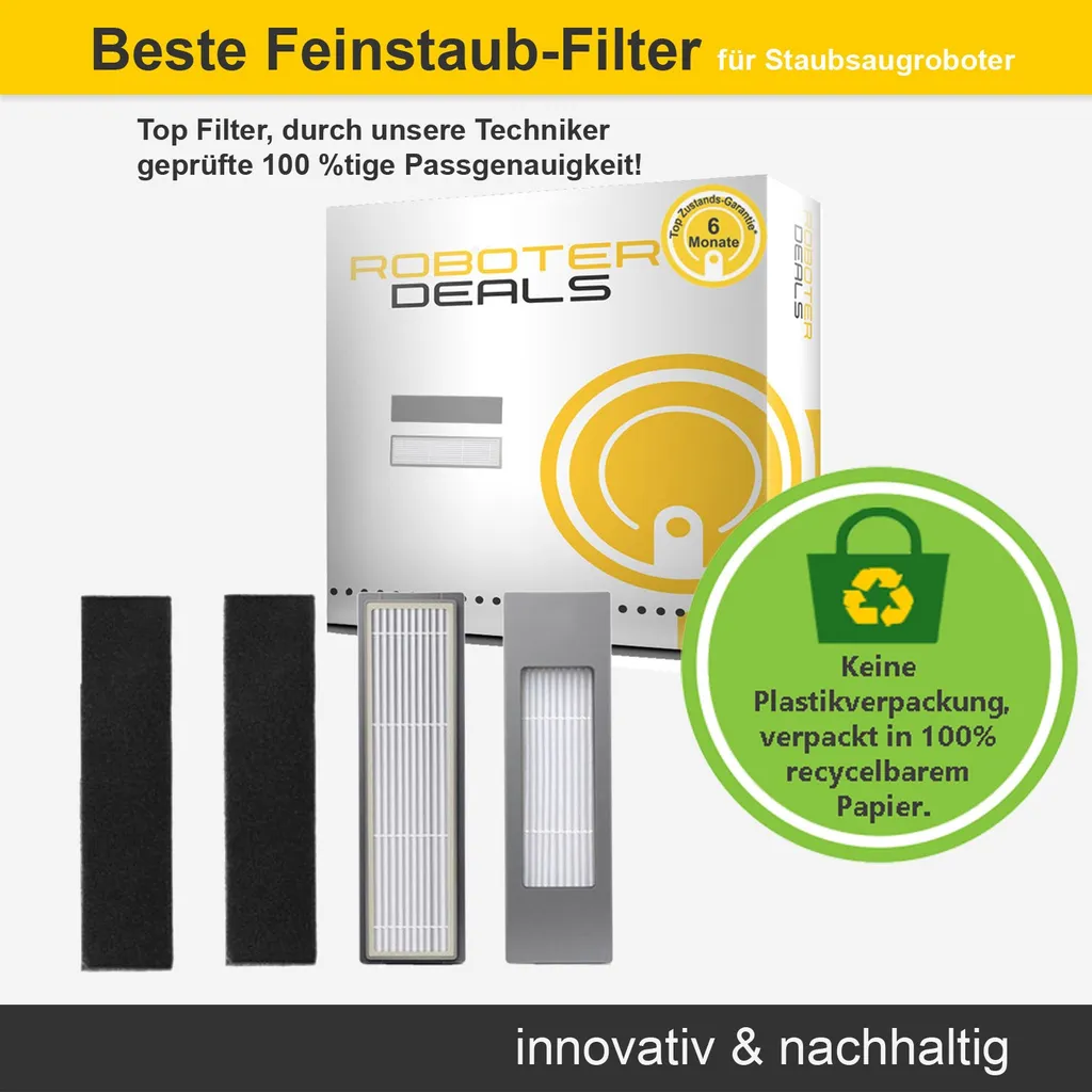 Feinstaub-Filter (2 Stück) Für Ecovacs Deebot N8, N8 Pro, N8 Pro Plus 3 Feinstaub-Filter (2 Stück) Für Ecovacs Deebot N8, N8 Pro, N8 Pro Plus – Bild 3