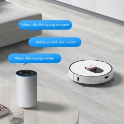Roidmi EVE Plus Roboter Staubsauger Nass-Trocken-Saugroboter,50 Watt,2700pa Mit Sauberer Basis Und Beutel,Weiß -Besten Staubsauger Geschäft 111dabfdd62bac80a280947ab72cbe6c