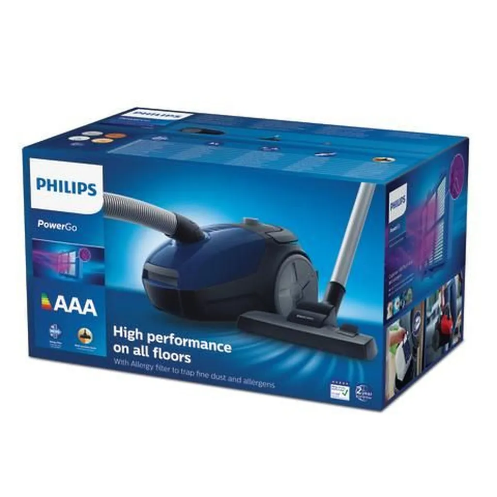 PHILIPS PowerGo FC8240/09 Staubsauger Mit Beutel 750W Blau 6 PHILIPS PowerGo FC8240/09 Staubsauger Mit Beutel 750W Blau – Bild 6