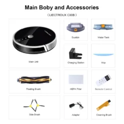 LIECTROUX C30B Automatischer Roboter-Staubsauger 5000Pa Starke Saugleistung Intelligente Dynamische Navigation APP-Fernbedienung Intelligentes Nasswischen Sprachsteuerung Kompatibel Mit Alexa Google Assistant 23 LIECTROUX C30B Automatischer Roboter-Staubsauger 5000Pa Starke Saugleistung Intelligente Dynamische Navigation APP-Fernbedienung Intelligentes Nasswischen Sprachsteuerung Kompatibel Mit Alexa Google Assistant -Besten Staubsauger Geschäft 13e3fe1e68e4051fcafcb5537604217a