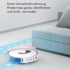 Roidmi EVE Plus Roboter Staubsauger Nass-Trocken-Saugroboter,50 Watt,2700pa Mit Sauberer Basis Und Beutel,Weiß -Besten Staubsauger Geschäft 183c844511be35ea5e40840d28d614bf