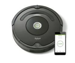 IRobot Roomba 676, Lithium-Ion (Li-Ion), 60 Min - 2 H, 0,6 L, Rund, Schwarz