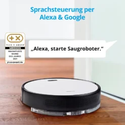MEDION Saugroboter Mit Wischfunktion Und Intelligenter Navigation S30 SW (2.800 Pa, Alexa App Steuerung, Saugen Wischen Parallel, Regulierbare Wasserabgabe, Tierhaar Allergiker Optimiert) -Besten Staubsauger Geschäft 1bcdca79dbaa5bcfacdc65aeca0eba02