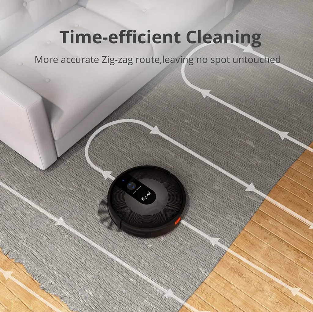 Kyvol Staubsauger Roboter 2200Pa Saugleistung, Saugroboter Mit Raumkarte, 150Min. Laufzeit,Sprachsteuerung,inkls. Magnetstreifen, Reinigt Hartböden, Teppiche, Tierhaare 4 Kyvol Staubsauger Roboter 2200Pa Saugleistung, Saugroboter Mit Raumkarte, 150Min. Laufzeit,Sprachsteuerung,inkls. Magnetstreifen, Reinigt Hartböden, Teppiche, Tierhaare – Bild 4