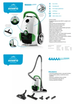 ETA AVANTO ETA051990000 Bodenstaubsauger Mit Beutel, ECO Motor, Hochwertiger HEPA Filter, Aktionsradius Bis Zu 10 M. -Besten Staubsauger Geschäft 1c79dc68ea5111163616eb02aebb202d