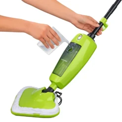 CLEANmaxx Dampfbesen 1000W Grün Bodenpflege Inkl. Messbecher Mikrofasertuch -Besten Staubsauger Geschäft 2cb63219cd658b05e53064982508f6a9