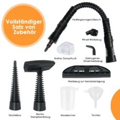 COSTWAY Dampfreiniger Inkl. 9 Zubehör, Handdampfreiniger, Dampfreinigen Handgerät 3 Bar / 250ml / 1050W / 4min Aufheizzeit/für Teppiche, Vorhänge, Autositze, Küche (Orange) 9 COSTWAY Dampfreiniger Inkl. 9 Zubehör, Handdampfreiniger, Dampfreinigen Handgerät 3 Bar / 250ml / 1050W / 4min Aufheizzeit/für Teppiche, Vorhänge, Autositze, Küche (Orange) -Besten Staubsauger Geschäft 2e321358e2bcf778829cf09aa9d3d03b