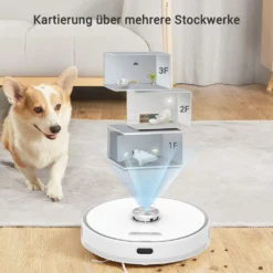 Ultenic T10 Saugroboter Mit Absaugstation, 3000Pa Saugroboter Mit Wischfunktion, Laser Navigation Saugroboter, Mehrstöckige Kartierung Staubsauger Roboter, Roboterstaubsauger Ideal Für Teppiche -Besten Staubsauger Geschäft 3167b74fcf8176e7005452b4e9c1fcf5