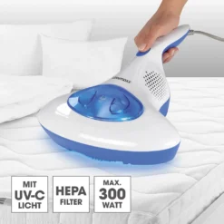CLEANmaxx Milben-Handstaubsauger Mit UV-C-Licht - Reinigen & Desinfizieren In Einem Schritt Anti Milbensauger Mit UV C Licht 300W HEPA Milben Handstaubsauger Cleanmaxx NEU -Besten Staubsauger Geschäft 32ea0968ed91b576bf6b3a8866450217