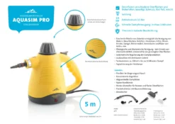 ETA AQUASIM PRO Handdampfreiniger ETA126590000, L 900 W, Betriebsdruck 3,5 Bar, Dampf In Bis Zu 3 Minuten, Wassertankvolumen 250 Ml, Kabellänge 5 M -Besten Staubsauger Geschäft 3350652a96564572344d61ca29a6a237