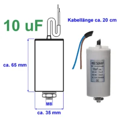 Kondensator Anlaufkondensator Motorkondensator Arbeitskondensato Kabel 10µF 450V -Besten Staubsauger Geschäft 36856c1da44476176b1ce40e1c7355ff