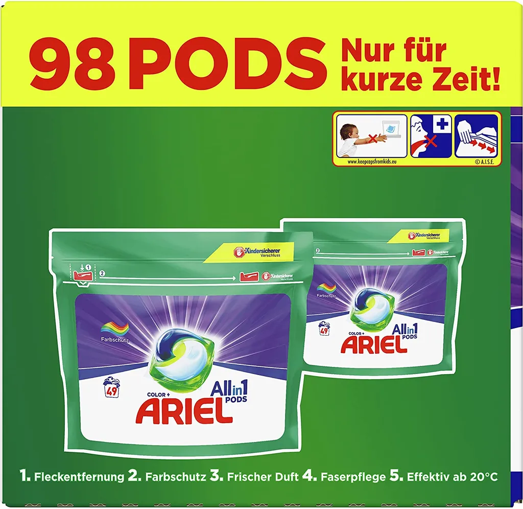 Waschmitteltabs P&G Ariel All In 1 Pods Universal 98 WL 1 Waschmitteltabs P&G Ariel All In 1 Pods Universal 98 WL