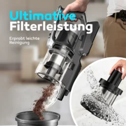 BALTER VERTU X11 PRO Kabelloser Akku Staubsauger Mit Wischfunktion, ALL-IN-ONE Akku- & Handstaubsauger, 350W Hohe Saugleistung, Bis Zu 50 Minuten Laufzeit, Beutellos, FLEX-Gelenk, LED-Düse, Tierhaar Geeignet -Besten Staubsauger Geschäft 45a42f9e3013ce6a50661e7c1d05959f
