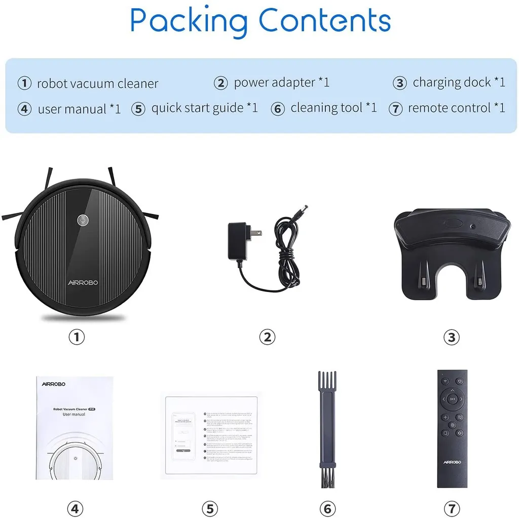 Saugroboter - AIRROBO P10 Staubsauger Roboter 2600Pa Roboterstaubsauger WLAN Mit Raumkarte In Echtzeit, WiFi/App/Alexa, Selbstaufladung, Leise, Für Tierhaare, Hartböden, Teppich 7 Saugroboter - AIRROBO P10 Staubsauger Roboter 2600Pa Roboterstaubsauger WLAN Mit Raumkarte In Echtzeit, WiFi/App/Alexa, Selbstaufladung, Leise, Für Tierhaare, Hartböden, Teppich – Bild 7