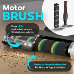 BALTER VERTU X11 PRO Kabelloser Akku Staubsauger Mit Wischfunktion, ALL-IN-ONE Akku- & Handstaubsauger, 350W Hohe Saugleistung, Bis Zu 50 Minuten Laufzeit, Beutellos, FLEX-Gelenk, LED-Düse, Tierhaar Geeignet -Besten Staubsauger Geschäft 4b756658c1f6828d61518e6c6c6f05a2