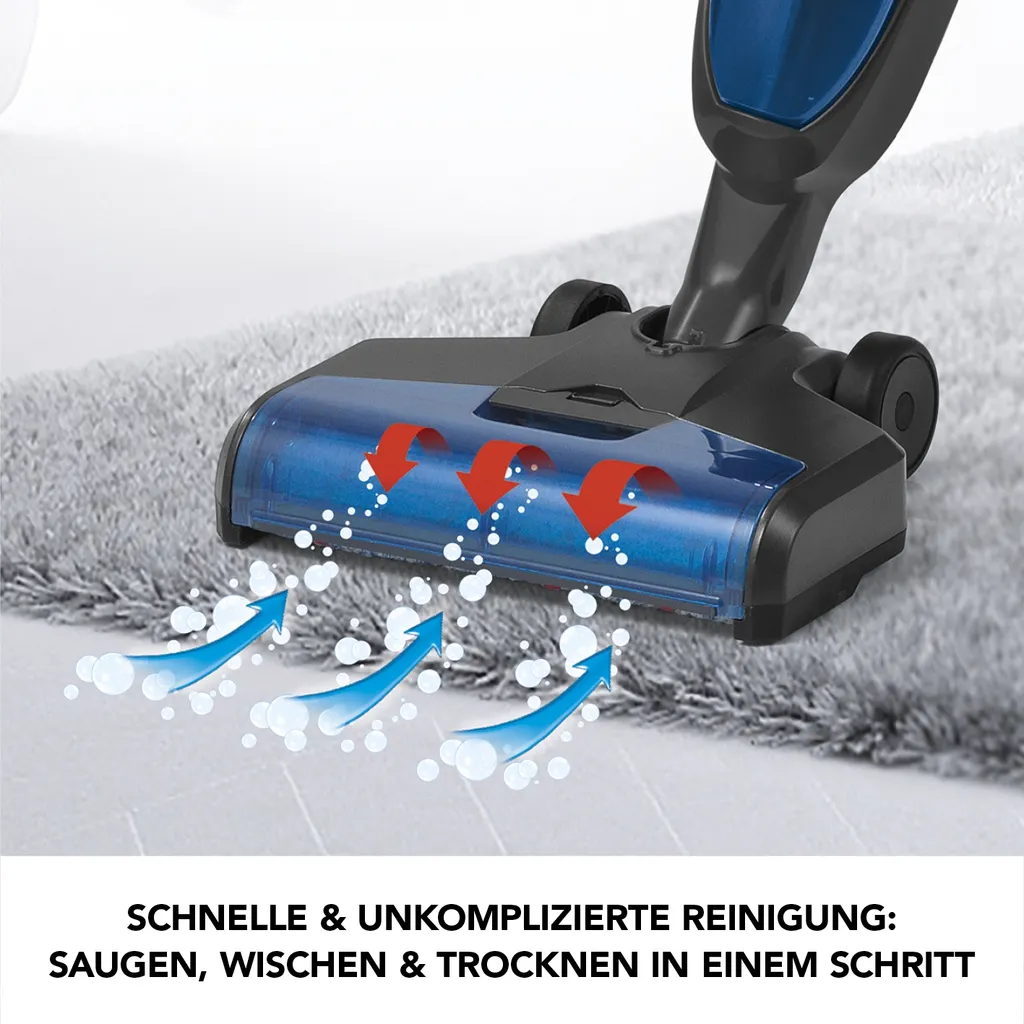 MAXXMEE Multi-Bodenreiniger 3in1 - Schwarz/blau Bodenreiniger 3in1 Hartbodenreiniger Saugen Wischen Teppichreiniger Kabellos 4 MAXXMEE Multi-Bodenreiniger 3in1 - Schwarz/blau Bodenreiniger 3in1 Hartbodenreiniger Saugen Wischen Teppichreiniger Kabellos – Bild 4