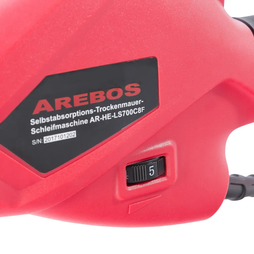 AREBOS Langhalsschleifer Standard, 750 Watt, Ø 225 Mm, Drehzahlregelung, Teleskopstange, Absaugsystem, Inklusive 6 Schleifscheiben 4 AREBOS Langhalsschleifer Standard, 750 Watt, Ø 225 Mm, Drehzahlregelung, Teleskopstange, Absaugsystem, Inklusive 6 Schleifscheiben – Bild 4