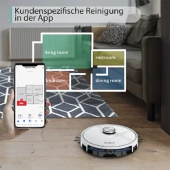 2022 SmartAI S9 Saugroboter Staubsauger Robot Wischroboter Automatisch APP Fernbedienung 4000PA Roboterstaubsauger Vacuum Reinigung Weiß -Besten Staubsauger Geschäft 50378351c4acba23c17fdd93325c4f9a 1