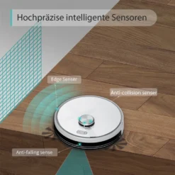 2022 SmartAI S9 Saugroboter Staubsauger Robot Wischroboter Automatisch APP Fernbedienung 4000PA Roboterstaubsauger Vacuum Reinigung Weiß -Besten Staubsauger Geschäft 51689e78933a27c6cb6698312d2802be 1