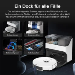 Roborock S7 Pro Ultra 5100Pa Staubsauger Roboter Mit Selbstwaschend/Selbstnachfüllend/Selbstentleerend/Selbstreinigend Dock,(Upgrade Von Roborock S7,VS S7 Maxv Ultra) -Besten Staubsauger Geschäft 51da673cf92d02cc85c5632e36c7139b