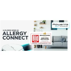Rowenta RR7447 Xplorer S60 Allergy Connect Nass-Trocken-Saugroboter Weiß 65 DB -Besten Staubsauger Geschäft 570ed02aa7851fa9665ae84b182d893d