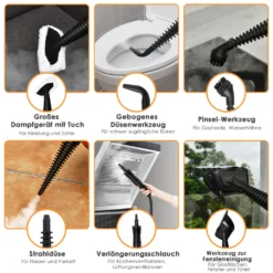 COSTWAY Dampfreiniger Inkl. 9 Zubehör, Handdampfreiniger, Dampfreinigen Handgerät 3 Bar / 250ml / 1050W / 4min Aufheizzeit/für Teppiche, Vorhänge, Autositze, Küche (Orange) 7 COSTWAY Dampfreiniger Inkl. 9 Zubehör, Handdampfreiniger, Dampfreinigen Handgerät 3 Bar / 250ml / 1050W / 4min Aufheizzeit/für Teppiche, Vorhänge, Autositze, Küche (Orange) -Besten Staubsauger Geschäft 5882b3ac85b1bc3e4f9b769fd4b71f90