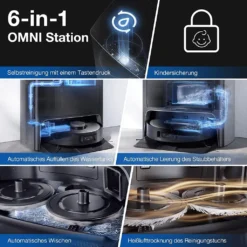 Ecovacs Deebot X1 Omni Saugroboter Wischfunktion Kamera 4 Reinigungsstufen 0,4 L -Besten Staubsauger Geschäft 59b722628cdd4237891aff23543de0db