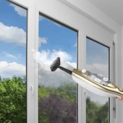 CLEANmaxx Dampfbesen - Mit Knickgelenk - Gold/weiß Dampfreiniger Steam Hygiene Fliesen Küche Bad Reinigung -Besten Staubsauger Geschäft 59f5ae62b3a72d728148b0c195910af9