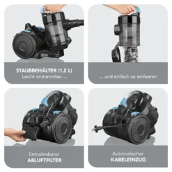 CLEANmaxx Zyklon-Staubsauger - Schwarz 8 CLEANmaxx Zyklon-Staubsauger - Schwarz -Besten Staubsauger Geschäft 5f04821fc1e3d656699cf3bb45a18f98