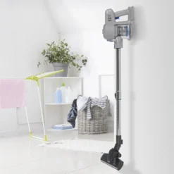 MAXXMEE Akku-Zyklon-Staubsauger - Bis Zu 35 Minuten Dauerbetrieb - Hellgrau/blau Akku Zyklon Staubsauger Kabellos Handsauger Bodensauger Beutellos Sauger