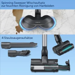 SAMSUNG Akku-Staubsauger Jet 75 Wet&dry Bis Zu 60min Laufzeit Inkl. Wischfunktion -Besten Staubsauger Geschäft 725cbedaac8b166c8efd5e53b184eb2e