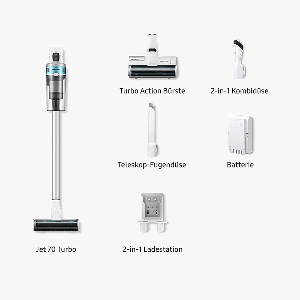Samsung Jet 70 Turbo VS15T7031R1 Akku-Handstaubsauger, Kabellos & Beutellos410 W 5 Samsung Jet 70 Turbo VS15T7031R1 Akku-Handstaubsauger, Kabellos & Beutellos410 W – Bild 5