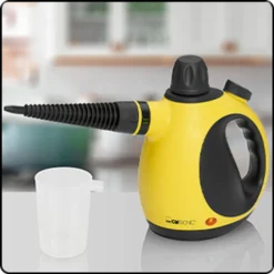 Clatronic DR 3653 Dampfreiniger, Wassertank: Ca. 250 Ml, 3,5 Bar Max. Dampfdruck, Schwarz-gelb -Besten Staubsauger Geschäft 74bc1a121d38fcae41203fed70f663ba
