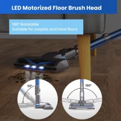 Greenote Akku Staubsauger, 23000PA Staubsauger Kabellos 4 In 1, 200W Mit Doppeltem Digitalmotor LED Elektrobürste Staubsauger, Bis Zu 35 Minuten, Leiser Handstaubsauger, Für Tierhaar Teppich Autos -Besten Staubsauger Geschäft 750ed0e553beebd076e26db9a13617c6