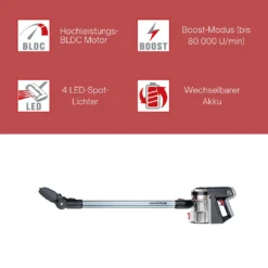Genius Invictus X9 Set 14tlg Akku Staubsauger Handstaubsauger Mit LED Beutellos Kabellos HEPA Für Allergiker Tierhaare; A28142 -Besten Staubsauger Geschäft 7964187a2ebf1adbea5cc98afef10ccc