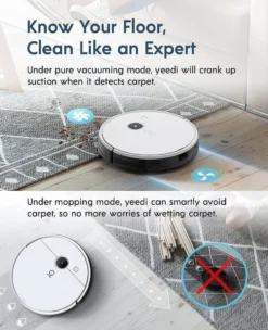 Yeedi Vac Hybrid Saugroboter Mit Absaugstation, 2500Pa Saugstärke Mit Wischfunktion, Teppicherkennung, Raumkarte, Sperrzone, 7,7 Cm Ultradünn 12 Yeedi Vac Hybrid Saugroboter Mit Absaugstation, 2500Pa Saugstärke Mit Wischfunktion, Teppicherkennung, Raumkarte, Sperrzone, 7,7 Cm Ultradünn -Besten Staubsauger Geschäft 7b06d7b4978d55e59c0f7f314912358a