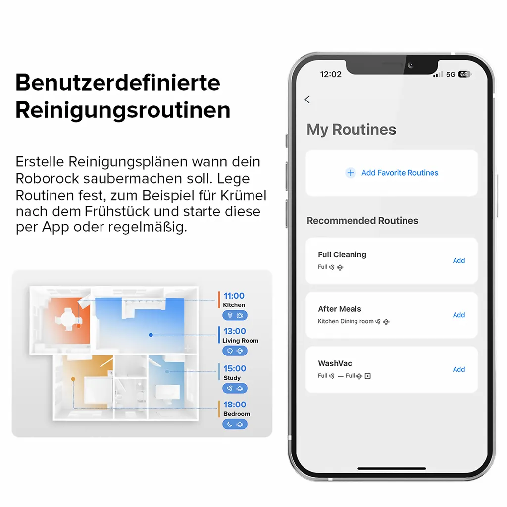Roborock S8 Staubsauger Roboter Sonic Saugroboter 6000Pa DuoRoller-Bürste VibraRise Wischen 3D-Mapping 3D-Strukturiertes Licht LiDAR Kindersicherung APP Control (Weiß) 17 Roborock S8 Staubsauger Roboter Sonic Saugroboter 6000Pa DuoRoller-Bürste VibraRise Wischen 3D-Mapping 3D-Strukturiertes Licht LiDAR Kindersicherung APP Control (Weiß) – Bild 17