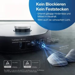 Ecovacs Deebot X1 Omni Saugroboter Wischfunktion Kamera 4 Reinigungsstufen 0,4 L -Besten Staubsauger Geschäft 7bf32ae7320c9dc30017fd061b655e0f
