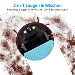 MEDION Saugroboter Mit Wischfunktion Und Zyklon Technologie S20 SW (Alexa App Steuerung, Modell 2021, Extra Flach, Regulierbare Wasserabgabe, Ladestation, Tierhaar Allergiker Optimiert) 14 MEDION Saugroboter Mit Wischfunktion Und Zyklon Technologie S20 SW (Alexa App Steuerung, Modell 2021, Extra Flach, Regulierbare Wasserabgabe, Ladestation, Tierhaar Allergiker Optimiert) -Besten Staubsauger Geschäft 81945c10af1b36b7e7c8300db18fcd3c