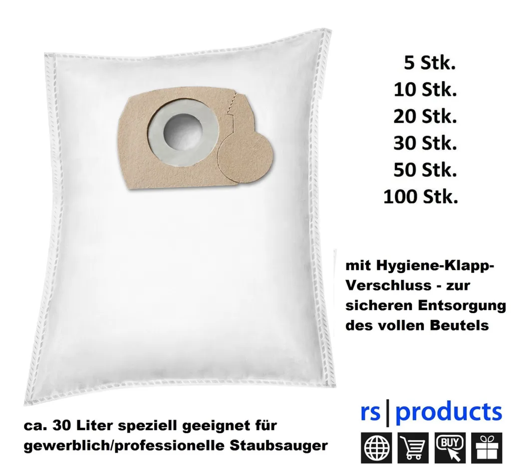 Rs-products I 20x Staubsaugerbeutel Kompatibel Zur NILFISK ATTIX 3 Baureihe: ATTIX 30-01, ATTIX 30-2M, ATTIX 30-11, ATTIX 30-21, ATTIX 33-2H, ATTIX 350-01, ATTIX 360 1 Rs-products I 20x Staubsaugerbeutel Kompatibel Zur NILFISK ATTIX 3 Baureihe: ATTIX 30-01, ATTIX 30-2M, ATTIX 30-11, ATTIX 30-21, ATTIX 33-2H, ATTIX 350-01, ATTIX 360