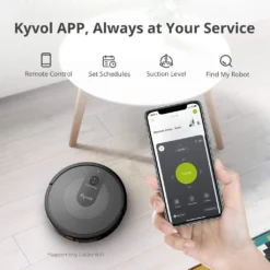 Kyvol Staubsauger Roboter 2200Pa Saugleistung, Saugroboter Mit Raumkarte, 150Min. Laufzeit,Sprachsteuerung,inkls. Magnetstreifen, Reinigt Hartböden, Teppiche, Tierhaare 11 Kyvol Staubsauger Roboter 2200Pa Saugleistung, Saugroboter Mit Raumkarte, 150Min. Laufzeit,Sprachsteuerung,inkls. Magnetstreifen, Reinigt Hartböden, Teppiche, Tierhaare -Besten Staubsauger Geschäft 854ddf5b24fc33ba703890f6fa78d30d