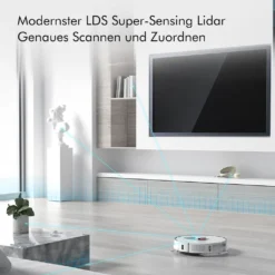 Roidmi EVE Plus Roboter Staubsauger Nass-Trocken-Saugroboter,50 Watt,2700pa Mit Sauberer Basis Und Beutel,Weiß -Besten Staubsauger Geschäft 8ef7fb933b5abbe54bfd039cc8ec289b