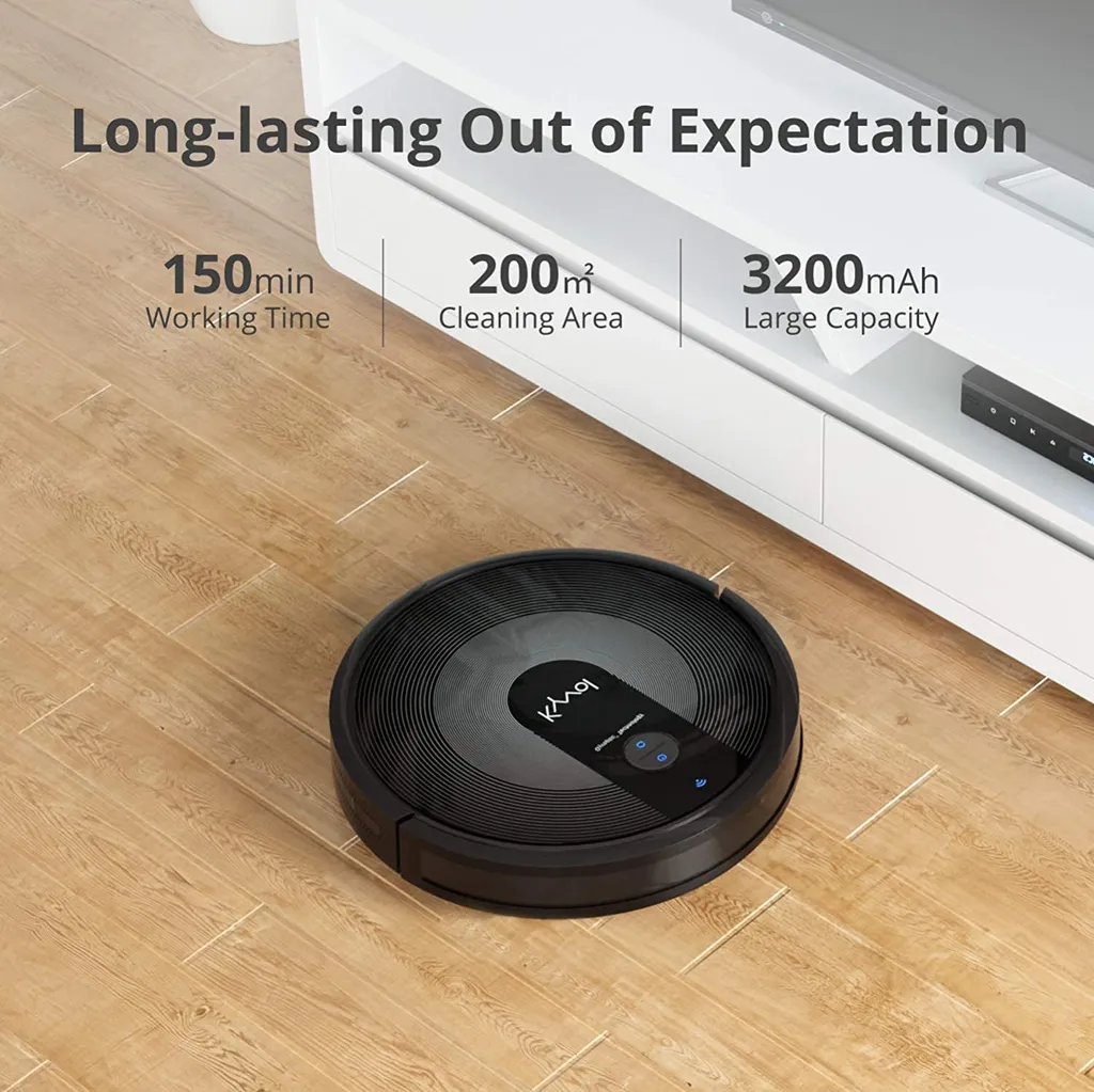 Kyvol Staubsauger Roboter 2200Pa Saugleistung, Saugroboter Mit Raumkarte, 150Min. Laufzeit,Sprachsteuerung,inkls. Magnetstreifen, Reinigt Hartböden, Teppiche, Tierhaare 6 Kyvol Staubsauger Roboter 2200Pa Saugleistung, Saugroboter Mit Raumkarte, 150Min. Laufzeit,Sprachsteuerung,inkls. Magnetstreifen, Reinigt Hartböden, Teppiche, Tierhaare – Bild 6