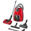 Bosch ProAnimal Beutelstaubsauger, 650 W, 74 Dezibel, Kunststoff, Rot