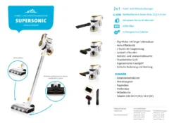 ETA Hand- Und Akkusauger 2in1 SUPERSONIC ETA123190000, Beutellos, Li-ionen Akku 21,6V -Besten Staubsauger Geschäft 9658a2ca05099ddf5f75a317618e1bdc