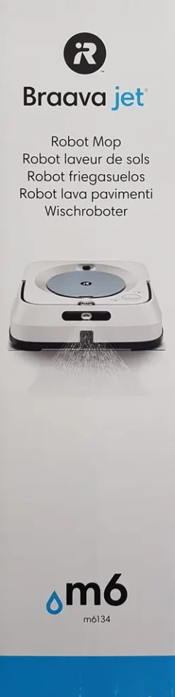 IRobot Braava Jet M6 M6134 Nasswischroboter, Eckig, Weiß/Blau -Besten Staubsauger Geschäft 9a39e155c22a25dc20acfd3b83b2e3d5