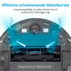 MEDION Saugroboter Mit Wischfunktion Und Intelligenter Navigation S30 SW (2.800 Pa, Alexa App Steuerung, Saugen Wischen Parallel, Regulierbare Wasserabgabe, Tierhaar Allergiker Optimiert) -Besten Staubsauger Geschäft 9b1d315fe9f4848ef6a5bbfa81a3c138